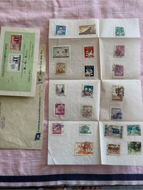Lot #32 Vintage Korea Stamps WHO 1958 Souvenir Folder FDC 22 Stamps